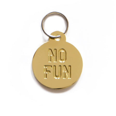 No Fun Pet Tag Keyring